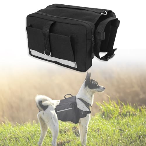 Hunderucksack Satteltasche für Wandern & Camping - Hound Reißen Reiserucksack Pet Wear Supplies Reflektierend Leicht von WXFEXIA