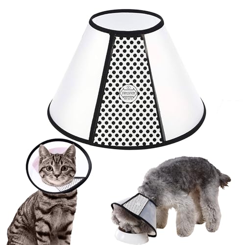 WYFCR Pet Cone Recovery, Großer Hund Einstellbare Elizabeth Recovery Schutzhalsband, Anti-Biss Leck Sicherheit Nackenbezug, für nach der Operation Wundheilung, Trimmen Nägel, (Halsumfang 31-34cm) von WYFCR