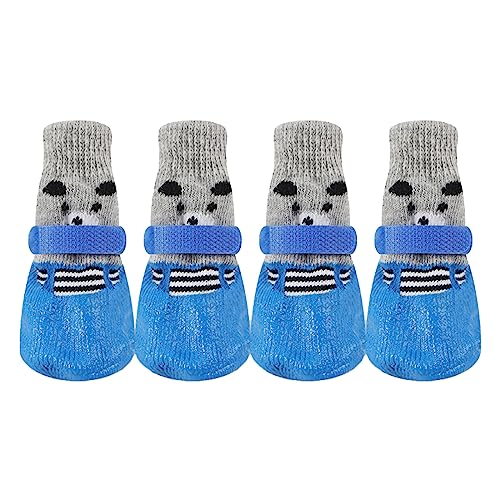 WYLZLKX Haustier-Hundesocken, wasserdichte Hundesocken für Hunde, Haustier-Outdoor-Schuhe, Anti-schmutzige Haustierschuhe, Hundeschuhe, blau, Größe M von WYLZLKX