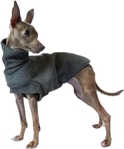 Hundejacke aus Fleece, mit Pfoten, Winter, warm und dick, für italienische Windhunde, Whippet, Lurcher, Deutsche Dogge, Pharao, Bedlington Terrier, S von WYOERN