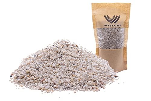 WYSKONT Aquarium Kies - Aquariumsand 25 kg - Aquarium Deko - Kieselsteine - Zierkies - Flusskies - Deko Sand - Kieselsteine Garten - Aquarium Bodengrund - Terrarium Sand - Aquariensand 1-3 mm von WYSKONT