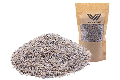 WYSKONT Aquarium Kies - Aquariumsand 25 kg - Aquarium Deko - Kieselsteine - Zierkies - Flusskies - Deko Sand - Kieselsteine Garten - Aquarium Bodengrund - Terrarium Sand - Aquariensand 2-3mm von WYSKONT