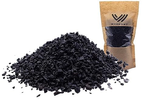 WYSKONT Aquarium Kies Schwarz - Aquarium-Sandkies 1 kg – 3-5 mm – Aquarium Kies - Aquarium Deko – Aquarium Bodengrund - Quarzsand - Aquarium Dekoration von WYSKONT