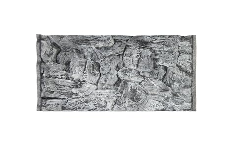 WYSKONT Aquarium Rückwand 3D Santorini - Aquarium Hintergrund - Aquarium Zubehoer - Hintergrund - Aquarium Deko - 97x45 cm für Aquarium 100x50 cm - graue Farbe - Aquarium Groß von WYSKONT