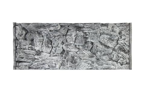 WYSKONT Aquarium Rückwand 3D Santorini - Aquarium Hintergrund - Aquarium Zubehoer - Hintergrund - Aquarium Deko - 117x45 cm für Aquarium 120x50 cm - graue Farbe - Aquarium Groß von WYSKONT