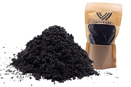 WYSKONT Aquarium Kies Schwarz - Aquarium-Sandkies 1 kg – 0,6-1,2 mm – Aquarium Kies - Aquarium Deko – Aquarium Bodengrund - Quarzsand - Aquarium Dekoration von WYSKONT