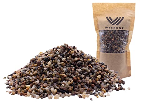 WYSKONT Aquarium Kies - Aquariumsand 1 kg- Aquarium Deko - Kieselsteine - Zierkies - Flusskies - Deko Sand - Kieselsteine Garten - Aquarium Bodengrund - Terrarium Sand - Aquariensand 3–5 mm von WYSKONT