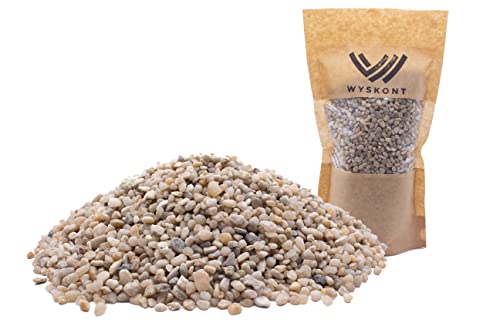 WYSKONT Aquarium Kies - Aquariumsand 2 kg - Aquarium Deko - Kieselsteine - Zierkies - Flusskies - Deko Sand - Kieselsteine Garten - Aquarium Bodengrund - Terrarium Sand - Aquariensand 3-5mm von WYSKONT