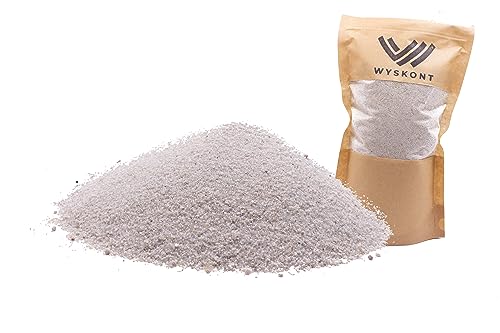 WYSKONT Quarzsand weiße - Aquarium Kies - Aquariumsand 1 kg - Aquarium Deko - Kieselsteine - Zierkies - Flusskies - Deko Sand - Aquarium Bodengrund - Terrarium Sand - Aquariensand 0,5-0,8mm von WYSKONT