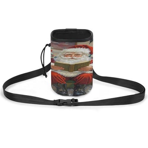 Haustier-Trainingspaket, Vintage-Weihnachtsmann-Druck, vielseitige Haustier-Trainingstasche, stilvolles Haustierzubehör, Mehrzweck-Tragetasche, leichte Hundetasche von WYUSPGK