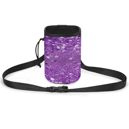 Haustier-Trainingspaket, glitzernder violetter Glitzer-Druck, vielseitige Haustier-Trainingstasche, stilvolles Haustierzubehör, Mehrzweck-Tragetasche, leichte Hundetasche von WYUSPGK