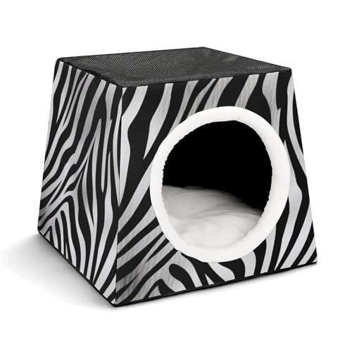 WYUSPGK Kapsel-Haustiernest, stilvolles und gemütliches Weltraumkapsel-Design für kleine Haustiere, Zebra-Druck, stilvolles Haustiernest, gemütliches Haustiernest, tragbares Haustiernest von WYUSPGK