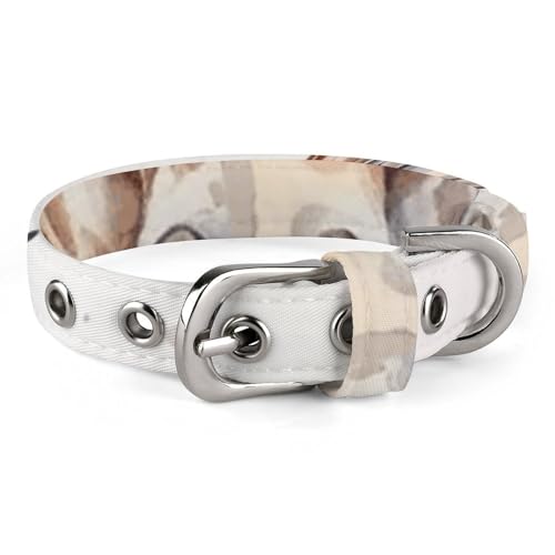 WYUSPGK Niedliches Katzenhalsband, stilvolles Tier-Aquarell-Giraffen-Druck, personalisierbares Hundehalsband, geeignet für kleine und mittelgroße Hunde von WYUSPGK