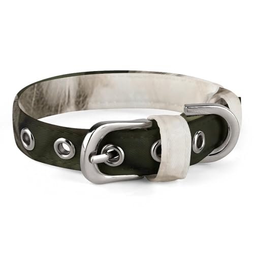 WYUSPGK Niedliches Katzenhalsband, weißer Pfauen-Druck, personalisierbar, geeignet für kleine und mittelgroße Hunde von WYUSPGK