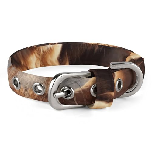 WYUSPGK Niedliches Katzenhalsband, zwei Löwen-Aufdruck, personalisierbares Hundehalsband, geeignet für kleine und mittelgroße Hunde von WYUSPGK