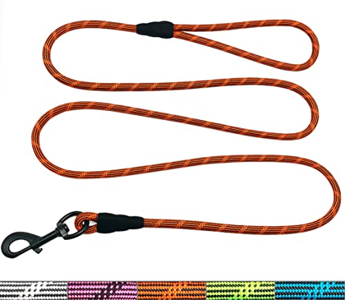 WYuZe Kleine Hundeleine aus Seil, leicht, 1,8 m, stabile Hundeleine mit drehbarem Metallclip, mehrfarbig, Welpenleine für das Training kleiner Hunde, Katzen, Tiere von WYUZE