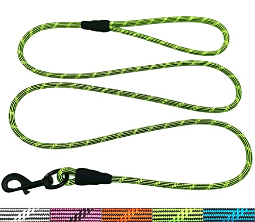 WYuZe Hundeleine für kleine Hunde, 1,27 cm, leicht, langlebig, mit drehbarem Metallclip, mehrfarbige Nylon-Katzenleine von WYUZE