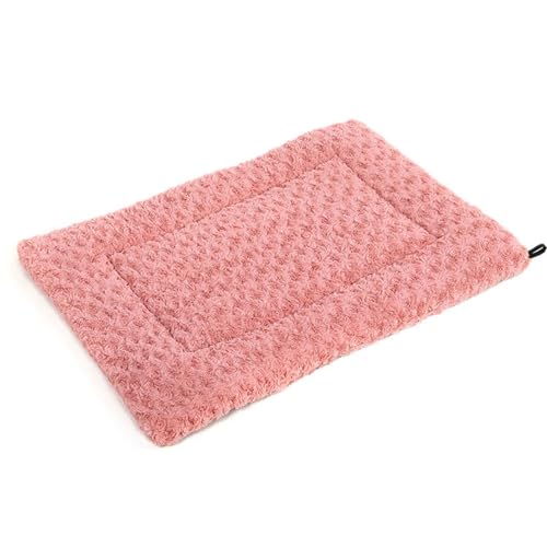 WZTHLF Hundebett, wiederverwendbare Hundematte, Haustier-Winterschlafsofa, Bettunterlage, doppelseitig, Hundebett-Matte für Hunde, bequeme Haustier-Schlafmatte mit Umhängeband zum Aufhängen (Rosa, L) von WZTHLF