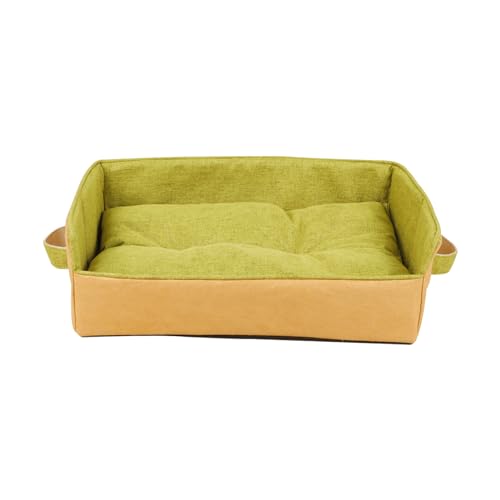 WZTHLF Hundebett, wiederverwendbare Hundematte, Haustierbett mit faltbarem Kissen, weicher Griff, schöner, wasserdichter Hundekorb, Hundesofa, faltbares Kissennest (L) von WZTHLF