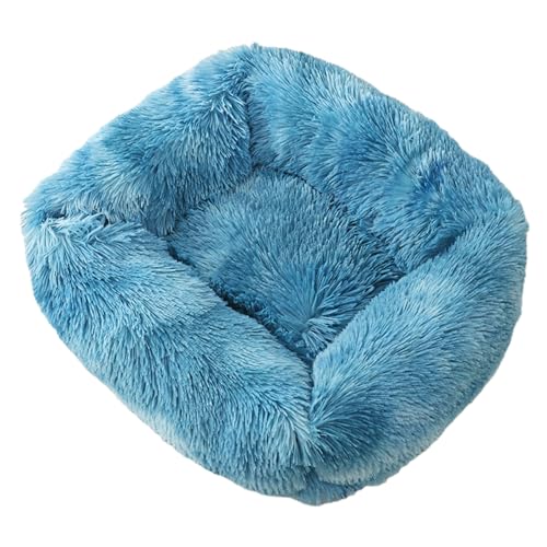 WZTHLF Hundebett, wiederverwendbare Hundematte, kreative Haustier-Couch-Bett, dicker Bezug für Hunde und weiches Plüsch, bequemes Sofa, mehrere Farben (buntes Blau, S) von WZTHLF