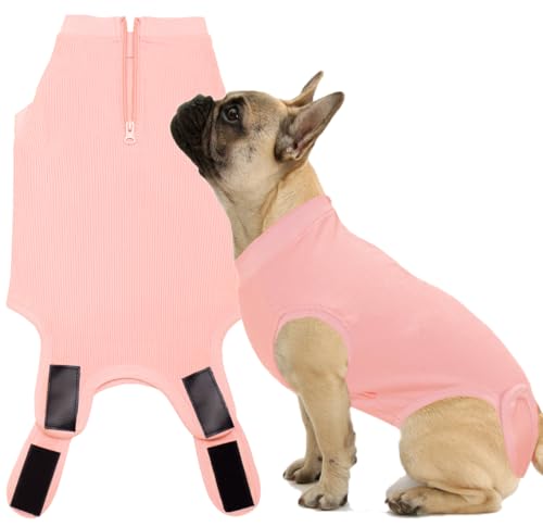 Wabdhaly Body für Hündinnen, leer, blauer chirurgischer Einteiler, Kegel-Alternative, zur Genesung für kleine Hunde, Warmorange, Größe S von Wabdhaly