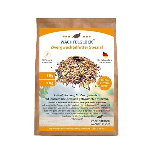 WachtelGlück® Zwergwachtelfutter Spezial 1 Kg von WachtelGlück