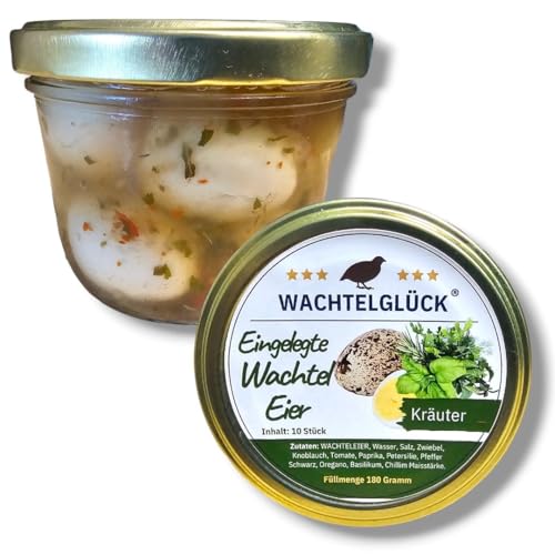 WachtelGlück® eingelegte Wachteleier Kräuter von WachtelGlück