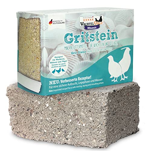 federgold Gritstein 1kg - bewährtes Mineralfuttermittel für Wachteln, Hühner, Geflügel, Tauben, Vögel, Enten, Gänse von WachtelGold