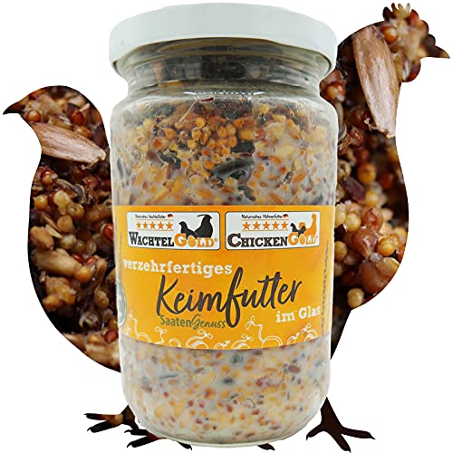 WachtelGold Keimfutter SaatenGenuss -verzehrfertig- 250g - für Wachteln, Hühner & Co. von WachtelGold