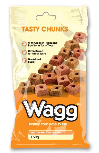 Wagg Tasty Chunks Hundefutter Trockenfutter 175 g (7 Stück), 1225 g von Wagg