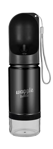 Waggle Bottle Edelstahl Hund Reise Wasserflasche Doppelwand Vakuum Isoliert Tragbarer Hund Wasserspender Getränkebecher und Snackbehälter Unterwegs Outdoor Walking Wandern Reisen Wasserflasche von Waggle Bottle