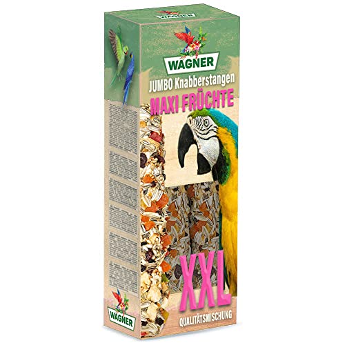 Wagner's | Jumbo Knabberstangen Maxi XL Plus Früchte 450g - der Luxussnack für Graupapageien, Amazonen, Kakadus & Aras von Wagner's