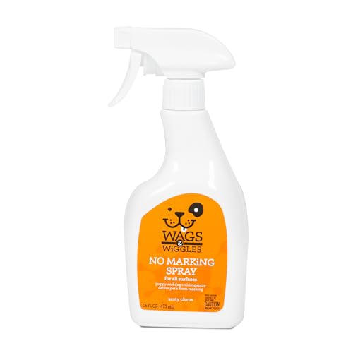 Wags & Wiggles No Marking Deterrent Trainingsspray für Hunde - Indoor Dog Pee Repellent & Verhaltenshilfe, Anti Pee & Urin Abschreckung, Keine Markierung mehr, Ideal für Töpfchentraining von Wags & Wiggles