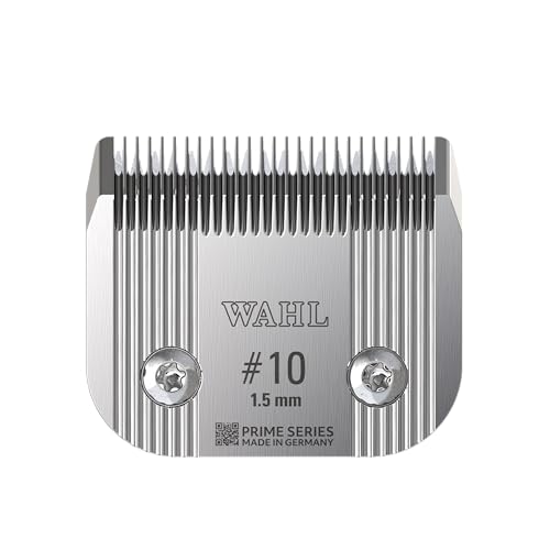 Wahl Prime Series Schneidsätze, #10, 1.5mm, Vollzahn, Schneidsatzset Heimtierschermaschine, Ersatzschneidsätze, Ersatzteile für Heimtierschermaschine, Edelstahl, rostfrei, präzises Schnitt von Wahl