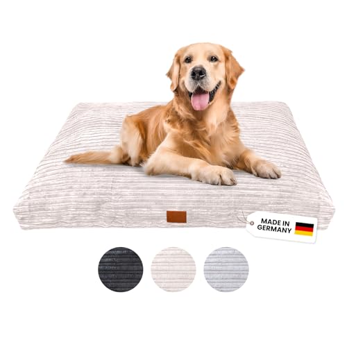 WahreTierliebe® Cozy Hundebett, Premium Hundekissen, Orthopädischer Komfort, Waschbar & Pflegeleicht, Strapazierfähiger Bezug, Perfekt für Zuhause und unterwegs von Wahre Tierliebe