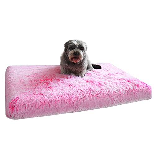 Waigg Kii Memory-Foam-Matratze für Hundekäfige, groß, orthopädisch, beruhigendes Hundebett, weiches Flauschiges Kunstfell von Waigg Kii