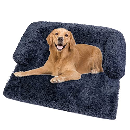 Waigg Kii Plüsch-Hundebett für Hunde, Sofa, Größe L/XL, weich, beruhigend, Matratzenkissen, rechteckig, Haustierbett, Sofas für Katzen, große mittelgroße und kleine Hunde von Waigg Kii