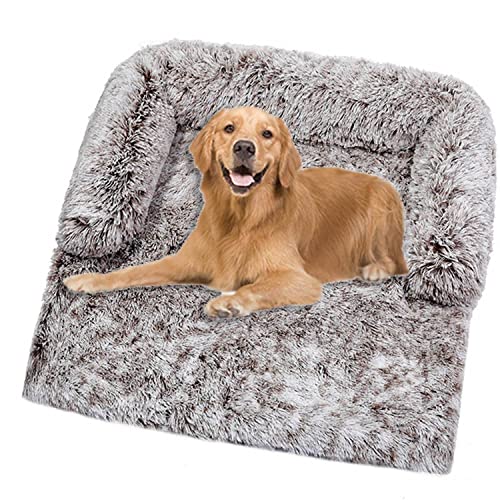 Waigg Kii Plüsch-Hundebett für Hunde, Sofa, Größe L/XL, weich, beruhigend, Matratzenkissen, rechteckig, Haustierbett, Sofas für Katzen, große mittelgroße und kleine Hunde von Waigg Kii