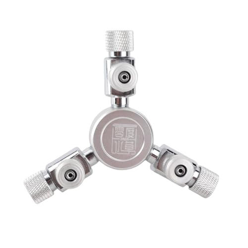 Wakects Aquarium CO2 Regulator Verteiler Nadel Aquarium CO2 Splitter Verteiler Aquarium CO2 Verteilerschlauch aus Aluminiumlegierung und Kupfer mit 2 Ausgängen und Feineinstellventil für (3 Way Wakects Aquarium CO2 Regulator Verteiler Nadel Aquarium CO2 Splitter Verteiler Aquarium CO2 Verteilerschlauch aus Aluminiumlegierung und Kupfer mit 2 Ausgängen und Feineinstellventil für (3 Way von Wakects