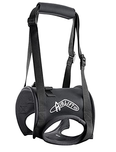 Airlift One Back End Support Harness Lift, Mobilität, Unterstützung für Hunde und Katzen. Lifting Harness für die Hinterbeine, verstellbare Hüftstütze für Arthritis/Reha (Schwarz, Größe M, S, 38,1 - 55,9 cm) von WalkAbout