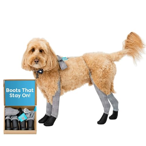 Walkee Paws Deluxe-Hundestiefel-Leggings, schützt vor heißen Gehwegen, Sommerschauern, nassen Oberflächen, Allergenen (klassisch, Größe S/M) von Walkee Paws