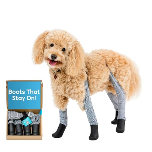 Walkee Paws Hundestiefel-Leggings, leicht anzuziehen, schützt vor Winter, Kälte, Regen, Nässe und Schnee, Chemikalien, verliert nie wieder eine Stiefel, einen Schuh oder eine Socke (klassisch, klein) von Walkee Paws