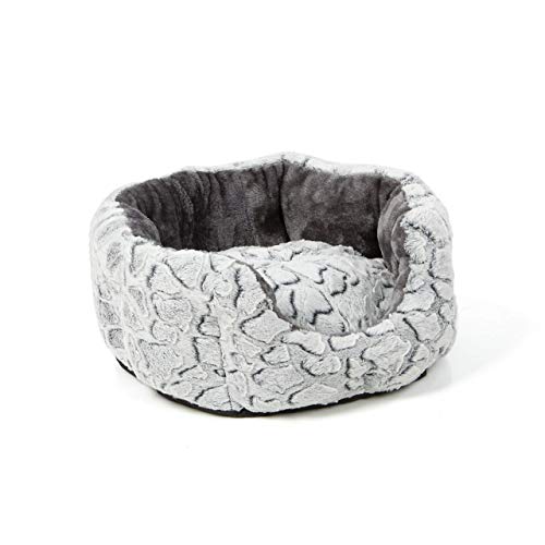 Wallace & Jones | Premium Hundebett York inkl. weichem Hundekissen für mittelgroße Hunde, Flauschiges Hundebett, Rutschhemmende Unterseite | 65 x 50 x 15 cm von Wallace & Jones