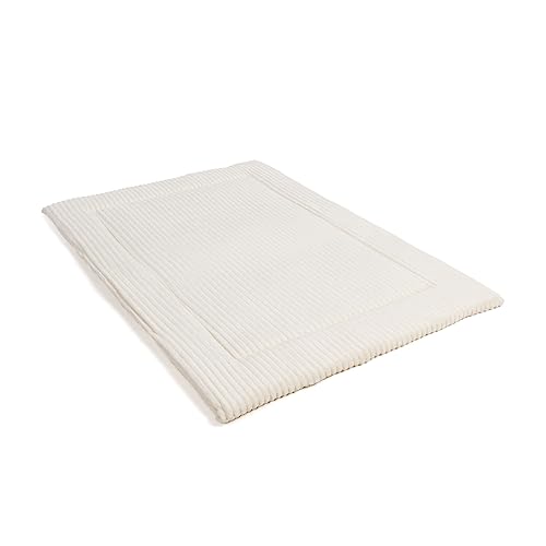 Wallace & Jones | Hundekissen große Hunde waschbar, ca. 130 x 90cm, Hunde Liegematte Cardi, Liegedecke XXL, Hundematte samtartiges Breitcordstoff, Farbe beige von Wallace & Jones