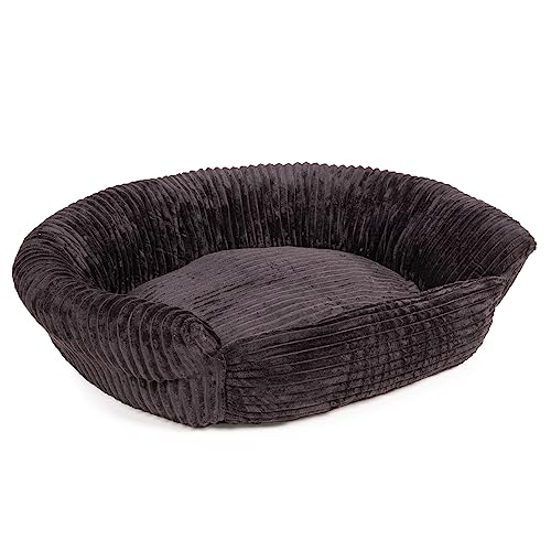 Wallace & Jones | Hundebett Cordo - Breitcord-Obermaterial samtweich - schwarz | S | ca. 95 x 80 x 20 cm von Wallace & Jones