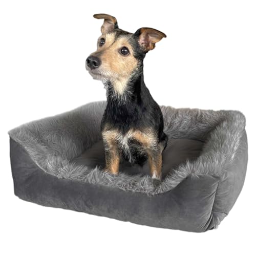 Wallace & Jones | Hundebett Mayfair - Onyx-Quarz, Kuschelbett für kleine Hunde | S | 51 x 46 x 15 cm von Wallace & Jones