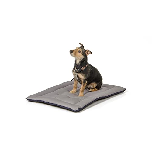 Wallace & Jones | Wendedecke pflegeleicht waschbar bis 95°C - gepolsterte Indoor/Outdoor Liegedecke für Hunde | Hundedecke - 75 x 55 cm - Schwarz/Grau von Wallace & Jones