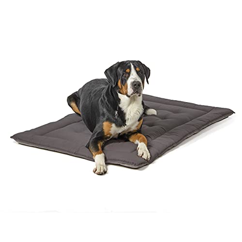 Wallace & Jones | Wendedecke pflegeleicht waschbar bis 95°C - gepolsterte Indoor/Outdoor Liegedecke für Hunde | XL - 130 x 90 cm - Hellgrau/Dunkelgrau von Wallace & Jones