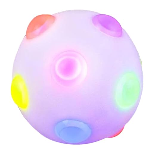 Walopola Blinkender Ball, Hundespielzeug, leuchtender Ball, aktiver rollender Ball für Hunde, elastisches Haustier-Apportierspielzeug, weich und sicher, interaktives Hundespielzeug, Zahnspielzeug, von Walopola