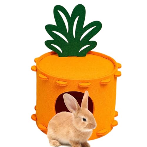 Walopola Hamster-Tunnelnest, weiches Ananas-Filz, Hamsterhaus, Hamsterbett, niedliches Schlafnest, Tunnel, gemütliches Hamster-Zubehör für kleine Haustiere von Walopola